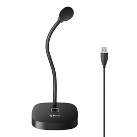 Microfono USB de condensador con cuello flexible y botón touch   STEREN   MIC-552 - Hergui Musical