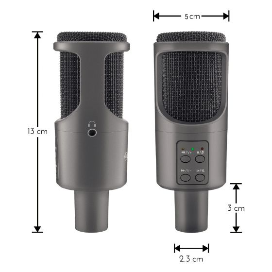 MICR FONO PROFESIONAL USB DE CONDENSADOR PARA PC STEREN MIC 555