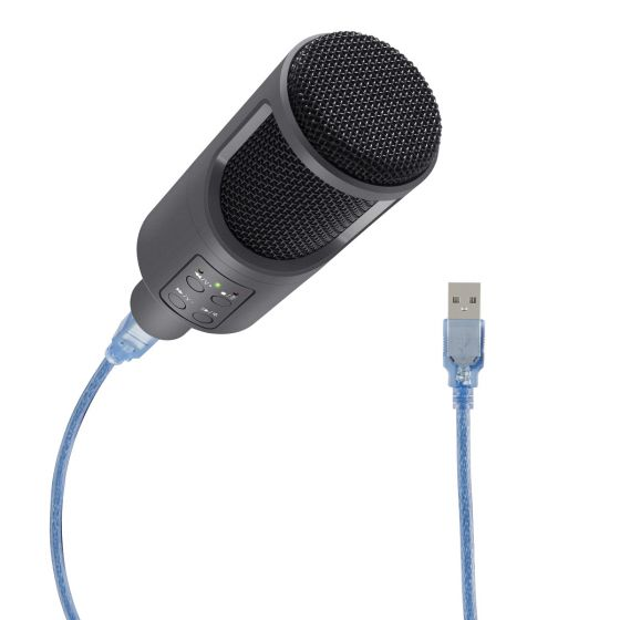 MICRÓFONO PROFESIONAL USB DE CONDENSADOR PARA PC  STEREN   MIC-555 - herguimusical