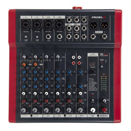 Mezcladora análoga 10 canales (4 Directos, 6 compartidos)  PROEL  MQ10FX - Hergui Musical