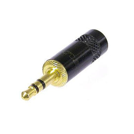 PLUG 3.5MM ESTEREO NEGRO CONTACTOS EN ORO   NYS231BG - herguimusical