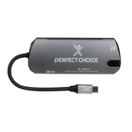 Hub USB C Macho - 3x USB A Hembra, Gris  PERFECT CHOICE  PC-101246 - Hergui Musical