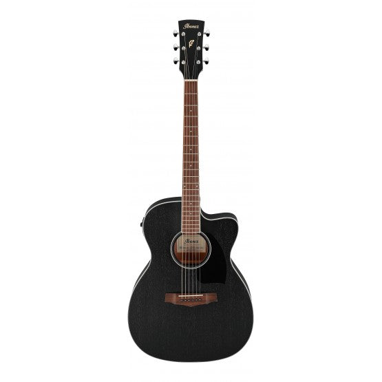 GUITARRA ELECTROACÚSTICA IBANEZ NEGRO OKUME, NEGRO VETEADO  PC14MHCE-WK - Hergui Musical