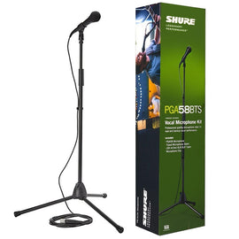 MICRÓFONO DE MANO PGA58 CON SOPORTE PARA MICRÓFONO INCLUIDO  SHURE   PGA58-BTS - herguimusical