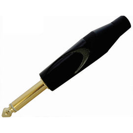 PLUG 6.3mm MACHO MONO NEGRO, METÁLICO  KAPTON  HARDEN   PL-1620 - herguimusical