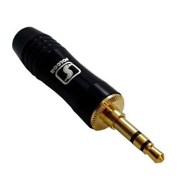 PLUG 3.5mm MACHO ESTEREO NEGRO  SOLCOR   PL35NC - Hergui Musical