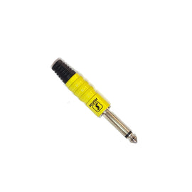 PLUG 6.3mm MONO METALICO AMARILLO   SOLCOR        PL63A - Hergui Musical