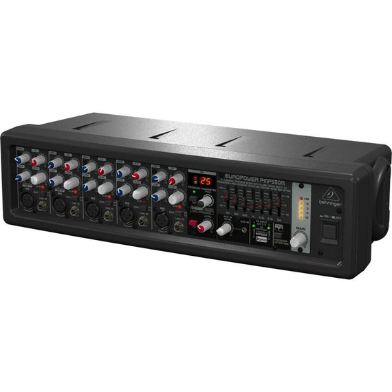 CONSOLA MEZCLADORA AMPLIFICADA 5 CANALES  PMP550M - herguimusical