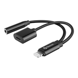 Cable adaptador Lightning para audio 3,5 mm y carga  STEREN   POD-457 - herguimusical