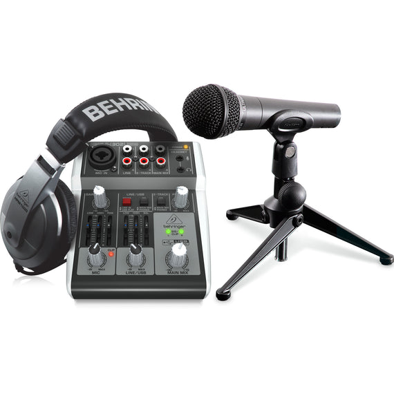 PAQUETE PARA GRABACIÓN PROFESIONAL CON INTERFASE USB BEHRINGER   PODCASTUDIO-2 - herguimusical