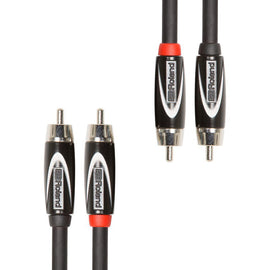 Cable Roland serie Black (cable doble) conectores RCA 4.5 mts.  RCC-15-2R2R - Hergui Musical