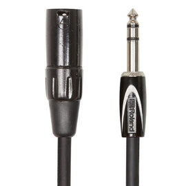 Cable Roland serie Black (cable interconexción) conector XLR hembra - conector TRS plug  6.3mm 1 mts.  RCC-3-TRXF - Hergui Musical