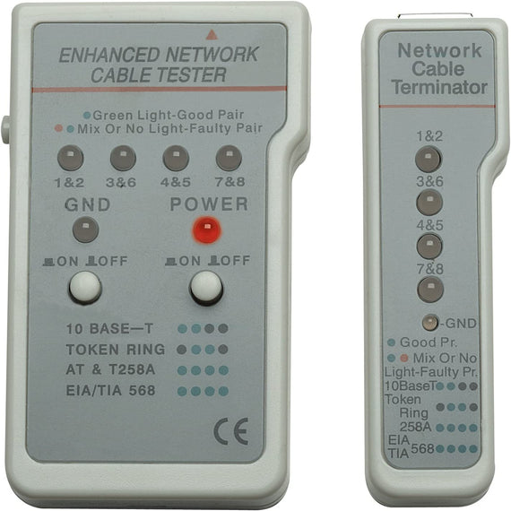 Probador de Cables INTELLINET 351898, Gris, RJ-45  RCKACC165   351898 - Hergui Musical