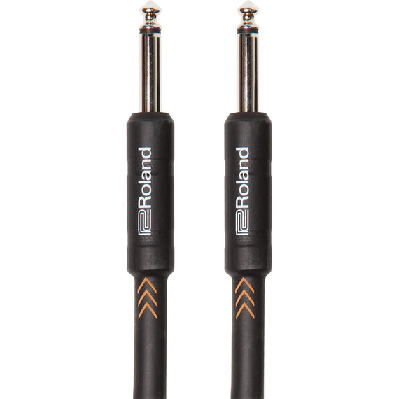 CABLE PARA INSTRUMENTO 6.3mm MACHO-MACHO, SERIE BLACK, PLUGS RECTOS 6m  ROLAND   RIC-B20 - herguimusical