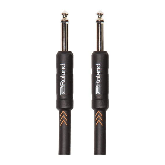 CABLE PARA INSTRUMENTO 6.3mm MACHO-MACHO, SERIE BLACK, PLUGS RECTOS 1m  ROLAND   RIC-B3 - herguimusical