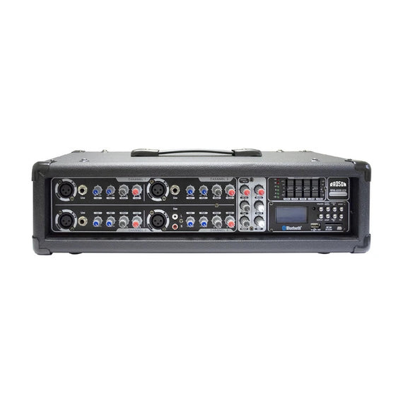 CONSOLA RADSON AMPLIFICADA 4 CANALES 150w RMS 300w PMPO REPRODUCTOR USB, ECUALIZADOR GRÁFICO y CONTROL REMOTO  RPM-4 - herguimusical