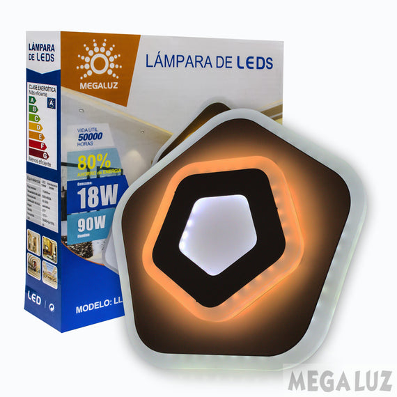 LAMPARA LED PARA PLAFON 18 WATTS, FRIO  MEGALUZ   S19W18FCP - herguimusical