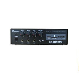 AMPLIFICADOR DE PUBLIDIFUSION CON REPRODUCTOR (USB/SD CARD)   4747SA-450N-MP3 - herguimusical