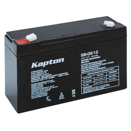 BATERIA RECARGABLE ACIDO SELLADA 6V 12AH  KAPTON   SB-0612 - Hergui Musical