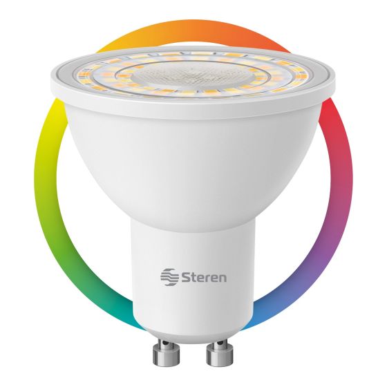 Foco LED dicroico Wi-Fi multicolor, de 5 W  STEREN  SHOME-121 - Hergui Musical