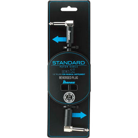 CABLE IBANEZ 12cm. NEGRO (ANGULADO/ANGULADO)  SI04PR - Hergui Musical