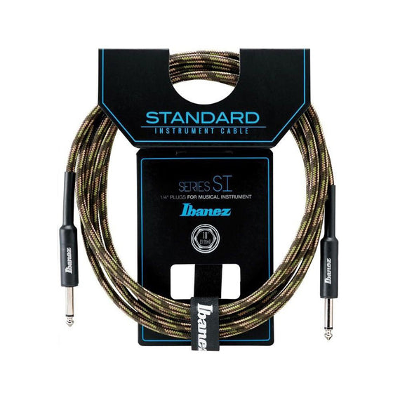 CABLE IBANEZ 6.10 MTS. NEGRO/VERDE (RECTO/RECTO)  SI20-CGR - Hergui Musical