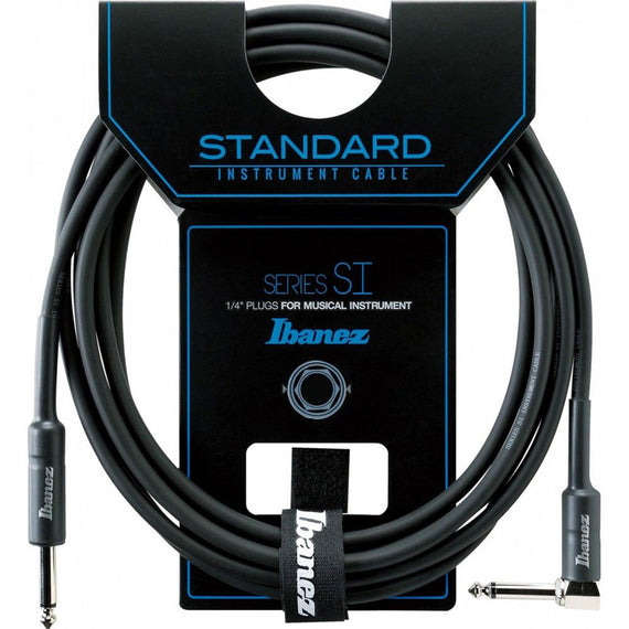 CABLE IBANEZ 6.10 MTS. NEGRO (RECTO/ANGULADO)  SI20L - Hergui Musical
