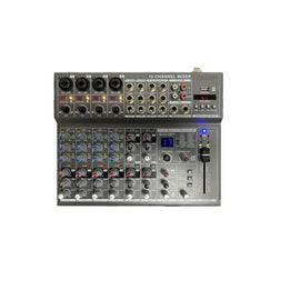 Mezcladora pasiva 12 canales (4 Directos, 8 compartidos), Bluetooth, 24 efectos DSP, grabación UDisk  SOUNDTRACK   MX-1202U - Hergui Musical
