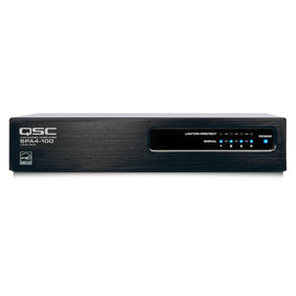 AMPLIFICADOR QSC DE 4 CANALES. POTENCIA: 100W X CANAL EN MODOS 4, Y 8 OMHS STEREO. 200 WATTS EN 4 Y 8 OHMS MODO BRIDGE, 350 WATTS EN MODO 70 Y 100V.  QSC   SPA4-100 - herguimusical