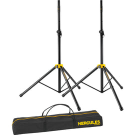 Jgo. de 2 Pzas. de soporte HERCULES, tubos de aluminio para mayor resistencia y ligereza. Altura: 128-205cm (50,4 hasta 80,7 "), Peso: 2,3 kg  HERCULES   SS-200BB - Hergui Musical
