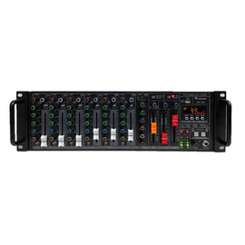 Mezclado amplificada 10 Canales (6 Directos, 4 compartidos) 350w x canal, para rack, bluetooth e interfase para PC  SOUNDTRACK   STP-1235 - Hergui Musical