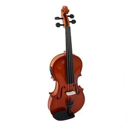 VIOLIN 4/4 ELECTROACÚSTICO MADERA DE PINO INCLUYE ESTUCHE, BREA PUENTE Y ARCO  JENDRIX   SV001P-E - herguimusical