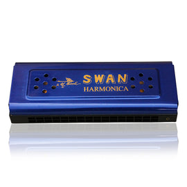 ARMONICA 32V DOBLE PLASTICO TAPA ANODIZADA  SWAN   SW16-10 - herguimusical