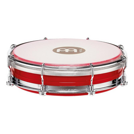 TAMBOR DE MANO 6", MEINL TRADICIONAL PARA SAMBA, FABRICADO CON MATERIAL DE PLÁSTICO ABS Y ALUMINIO COLOR ROJO  TBR06ABS-RED - Hergui Musical