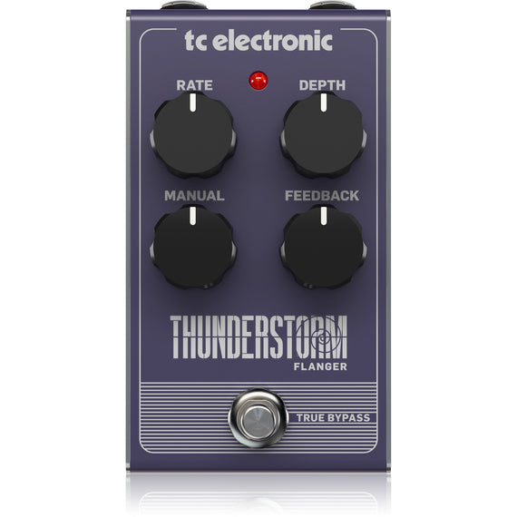 PEDAL FLANGER PARA GUITARRA, ESTILO VINTAGE, CIRCUITO ANALÓGICO, MODULACIONES TRIDIMENSIONALES INCREÍBLES, TRUE BYPASS, TOP-MOUNTED I/O   T.C. ELECTRONICS  THUNDERSTORM-FLANG - Hergui Musical