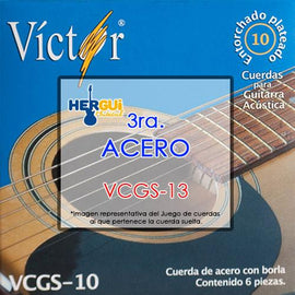 CUERDA 3ra. DE ACERO  VICTOR  VCGS-13 - herguimusical