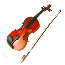 VIOLÍN DE 4/4 CON ACABADO BRILLANTE, INCLUYE: ESTUCHE, ARCO Y PUENTE   ROMMS   VN-300-ROMMS - herguimusical