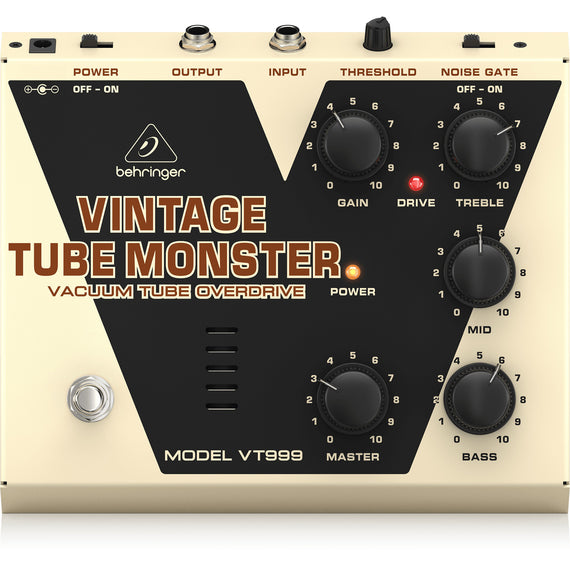 PEDAL BEHRINGER VINTAGE TUBE MONSTER VT999, BASADO EN EL SONIDO DEL BULBO 12AX7, CONSIGUE UN AMPLIFICADOR DE BULBOS EN UN PEDAL   VT999 - Hergui Musical