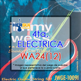 CUERDA 4ta. Cal. 24  ELECTRICA JIMMY WESS WA24(12) - herguimusical