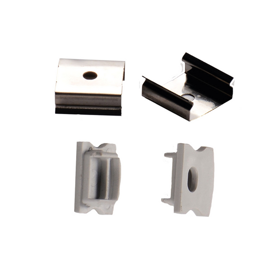 CONECTOR KIT PARA MONTAJE PERFIL DE ALUMINIO WAC-019 INCLUYE 2 TAPAS Y 2 CLIPS PLASTICO  WINLED   WAC-020 - Hergui Musical
