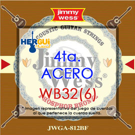 CUERDA SUELTA 4TA. ACERO CAL. 32 JIMMY WESS WB32(6) - herguimusical