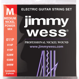 JGO DE CUERDAS ELECTRICA POWER MIX .011 JIMMY WESS JWGE-1011N - herguimusical