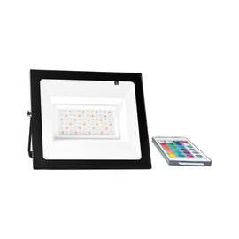 REFLECTOR LED 50W SMD RGB CON CONTROL REMOTO EXTERIOR  WINLED   WRE-006 - Hergui Musical