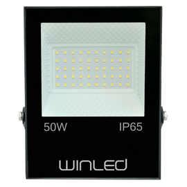 REFLECTOR SLIM LED 50W SMD BLANCO FRIO EXTERIOR  WINLED   WRE-013 - Hergui Musical