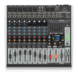 MEZCLADORA BEHRINGER 6 ENTRADAS DIRECTAS 12 ENTRADAS GENERAL 4-2 SUB ENT USB  X1222USB - Hergui Musical