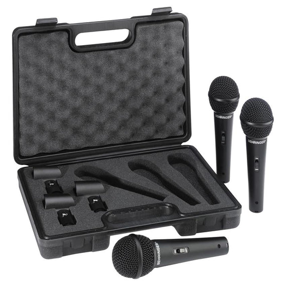 PAQUETE DE 3 MICRÓFONOS ALAMBRICOS   BEHRINGER     XM1800S - herguimusical