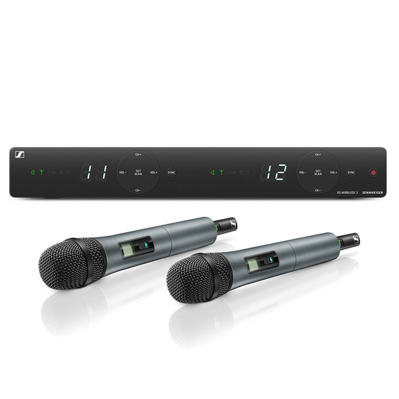 SISTEMA SENNHEISER INALÁMBRICO DE 2 CANALES PARA CANTANTES Y PRESENTADORES, 2 MICRÓFONOS, FACILIDAD DE USO, ELEGANTE RECEPTOR DE DOBLE CANAL CON ANTENAS INCORPORADAS   XSW1-835-DUAL - herguimusical