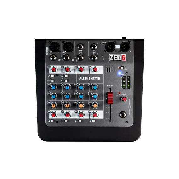 MEZLADORA PASIVA 6 CANALES (2 DIRECTOS, 4 COMPARTIDOS)   Allen & Heath    ZED-6 - herguimusical