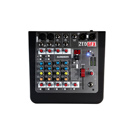 MEZLADORA PASIVA 6 CANALES (2 DIRECTOS, 4 COMPARTIDOS) CON EFECTOS  Allen & Heath    ZED-6FX - herguimusical