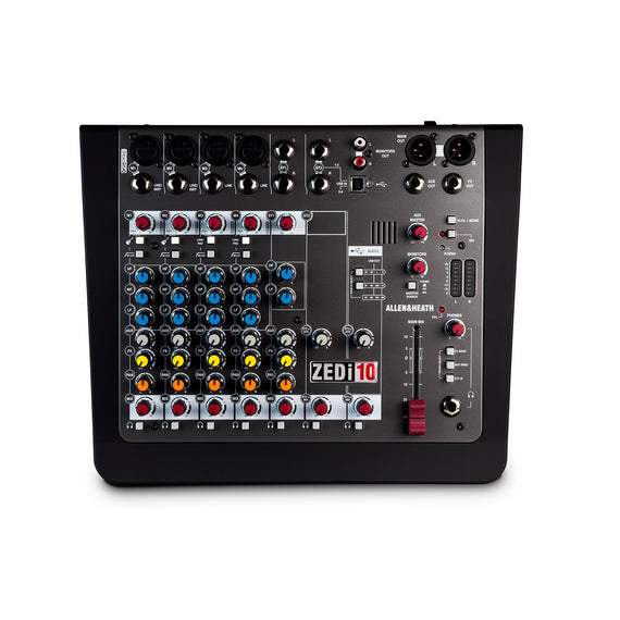 MEZLADORA PASIVA 10 CANALES (4 DIRECTOS, 6 COMPARTIDOS) CON INTERFASE USB  Allen & Heath    ZEDI-10 - herguimusical